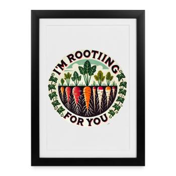 Ronde de la Root Carrot - Affiche encadrée (27 × 37 cm) - noir - Devant