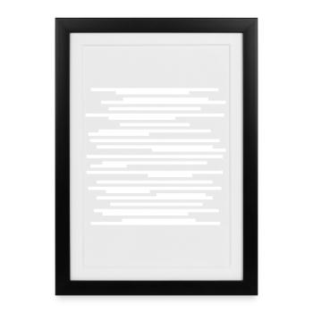 geometric lines design  - Framed poster (27 × 37 cm) - black - Front