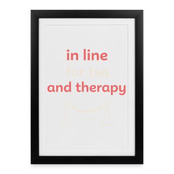 Travel anxiety humor, airport chaos, flying is - Framed poster (27 × 37 cm) - black - Front