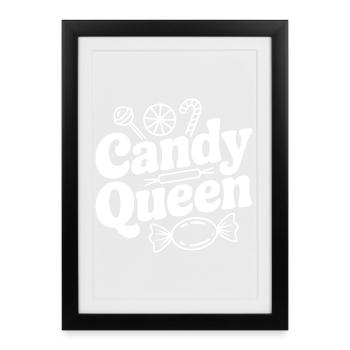Reine des Bonbons - Affiche encadrée (27 × 37 cm) - noir - Devant