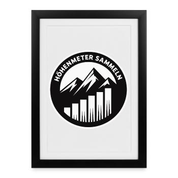 Collect altitude meters - Framed poster (27 × 37 cm) - black - Front