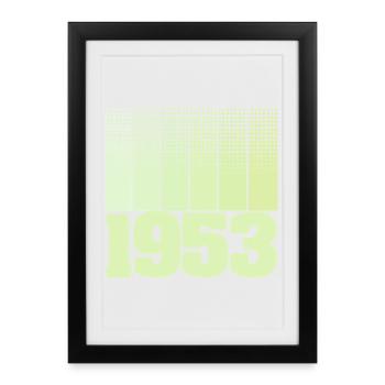 1953 - Affiche encadrée (27 × 37 cm) - noir - Devant