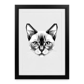 Siamese Cat Siamese Cat Siamese Cat Siamese Cats - Framed poster (27 × 37 cm) - black - Front