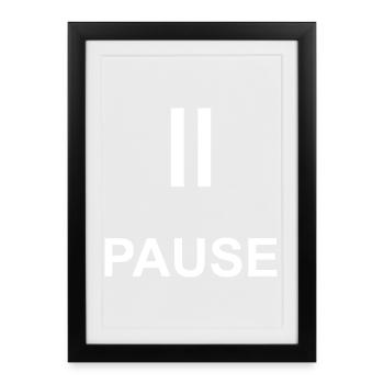 Break Time Out Gift Statement - Framed poster (27 × 37 cm) - black - Front