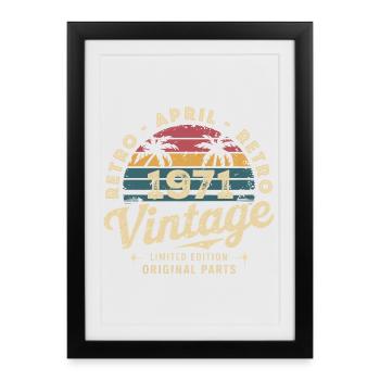 April 1971 - April 1971 - Framed poster (27 × 37 cm) - black - Front