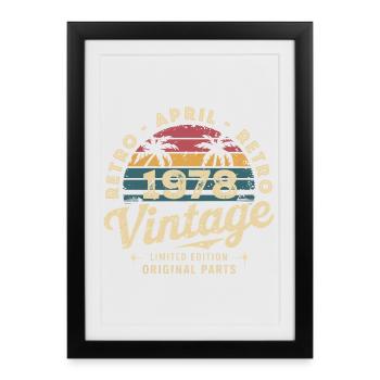 April 1978 - Framed poster (27 × 37 cm) - black - Front
