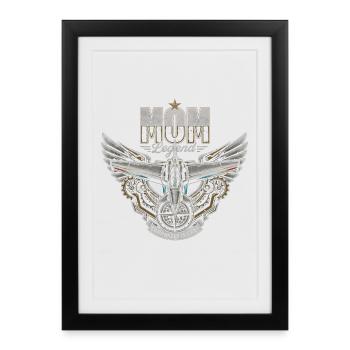 Maman Légende Aéronautique - Framed poster (27 × 37 cm) - black - Front
