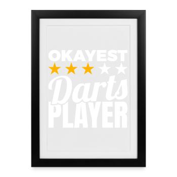 Average darts player - Framed poster (27 × 37 cm) - black - Front