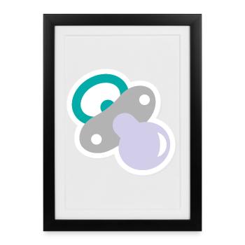 Pacifier - Framed poster (27 × 37 cm) - black - Front