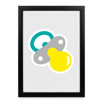 Pacifier - Framed poster (27 × 37 cm) - black - Front