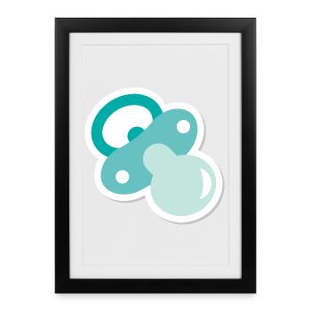 Pacifier - Framed poster (27 × 37 cm) - black - Front