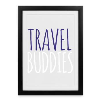 Travel Buddies - Framed poster (27 × 37 cm) - black - Front