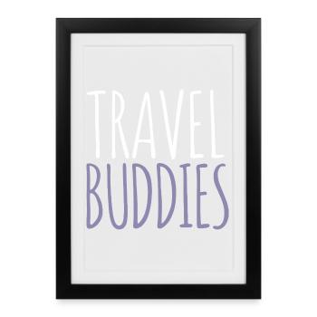 Compagnon de voyage - Affiche encadrée (27 × 37 cm) - noir - Devant