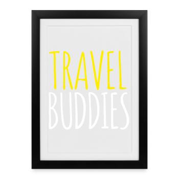 Travel Buddies - Framed poster (27 × 37 cm) - black - Front