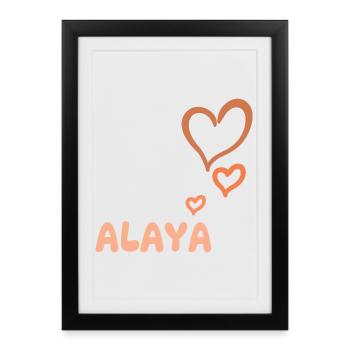 Gift for Alaya - Framed poster (27 × 37 cm) - black - Front