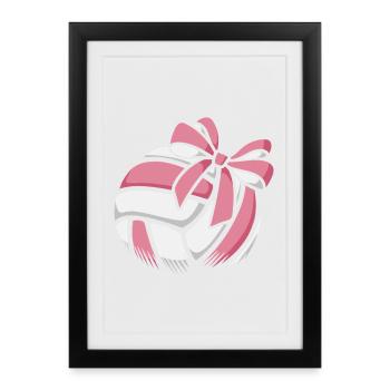 Joueuse de volley-ball de beach-volley féminin - Affiche encadrée (27 × 37 cm) - noir - Devant