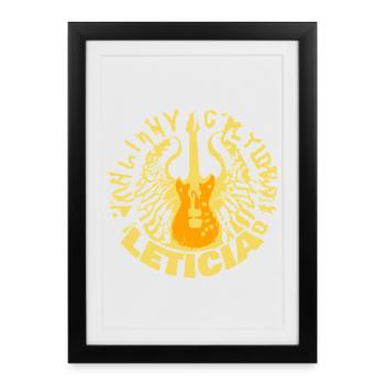 Leticia as a name - Framed poster (27 × 37 cm) - black - Front