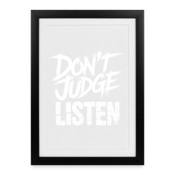 Don't Judge Lists - Framed poster (27 × 37 cm) - black - Front