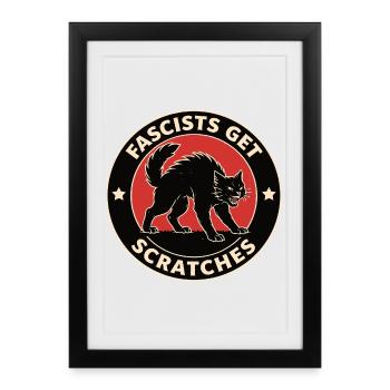 Black Cat Shirt Vintage Cat Design - Framed poster (27 × 37 cm) - black - Front