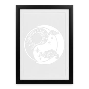 Yin Yang - Affiche encadrée (27 × 37 cm) - noir - Devant