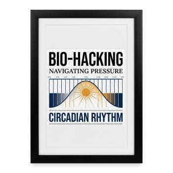 Bio Hacking - Framed poster (27 × 37 cm) - black - Front