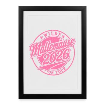 Malle 2026 Wilde Mallemäuse on Tour - Framed poster (27 × 37 cm) - black - Front