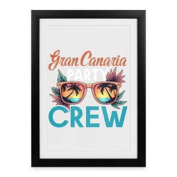 Gran Canaria Crew - Framed poster (27 × 37 cm) - black - Front