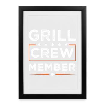Équipe de grillades - Affiche encadrée (27 × 37 cm) - noir - Devant