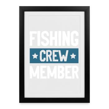 Fishing Crew - Gerahmtes Poster (27 × 37 cm) - Schwarz - Vorne