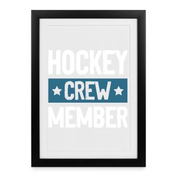Hockey Crew - Affiche encadrée (27 × 37 cm) - noir - Devant