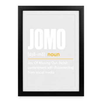 JAMO : La joie de ne rien faire - Affiche encadrée (27 × 37 cm) - noir - Devant
