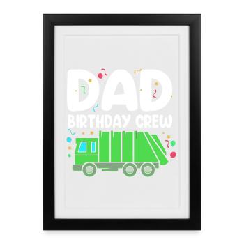 Garbage Can Garbage Truck Garbage Truck Garbage Man - Framed poster (27 × 37 cm) - black - Front