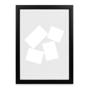 bold squares composition - Framed poster (27 × 37 cm) - black - Front