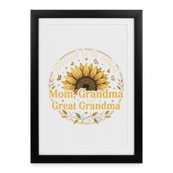 Great-Grandma Granny Sunflower Gift - Framed poster (27 × 37 cm) - black - Front