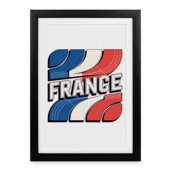 France - Affiche encadrée (27 × 37 cm) - noir - Devant