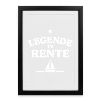 Libre à la retraite - Affiche encadrée (27 × 37 cm) - noir - Devant
