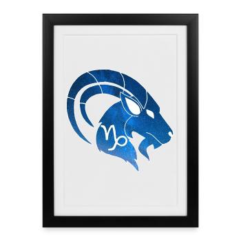 Capricorn and the universe - Framed poster (27 × 37 cm) - black - Front