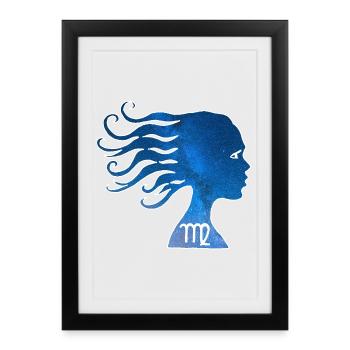 Virgo and the universe - Framed poster (27 × 37 cm) - black - Front