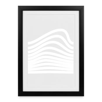 Conception ondulée et audacieuse - Affiche encadrée (27 × 37 cm) - noir - Devant