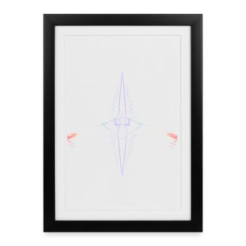 Row - Framed poster (27 × 37 cm) - black - Front