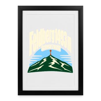 Schwarzwald Feldberg 1493 m Summit Pride - Framed poster (27 × 37 cm) - black - Front