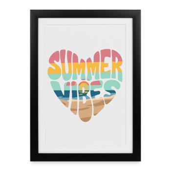 Ambiance estivale - Affiche encadrée (27 × 37 cm) - noir - Devant