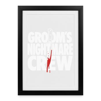 Groom's Nightmare Horror Crew Design - Framed poster (27 × 37 cm) - black - Front