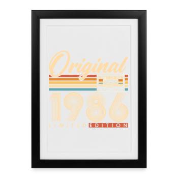 40 ans 40 ans 1986 Vintage Né - Affiche encadrée (27 × 37 cm) - noir - Devant