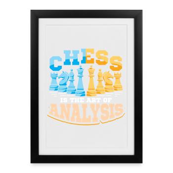 Chess Chess Player Chessboard - Framed poster (27 × 37 cm) - black - Front