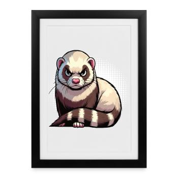 ferret ferret holder ferret owner - Framed poster (27 × 37 cm) - black - Front