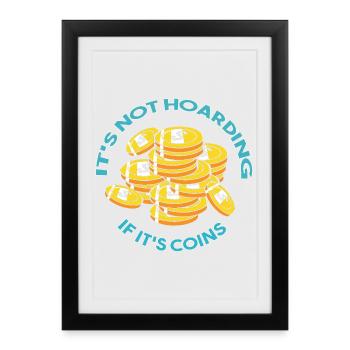 Collectionneur de pièces de monnaie - Affiche encadrée (27 × 37 cm) - noir - Devant