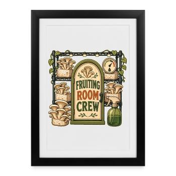 ÉQUIPE DE LA SALLE DE FRUCTIFICATION - Affiche encadrée (27 × 37 cm) - noir - Devant