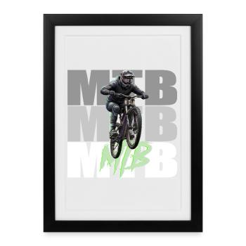 VTT - Affiche encadrée (27 × 37 cm) - noir - Devant