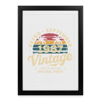Vintage September 1967 Limited Edition September - Framed poster (27 × 37 cm) - black - Front